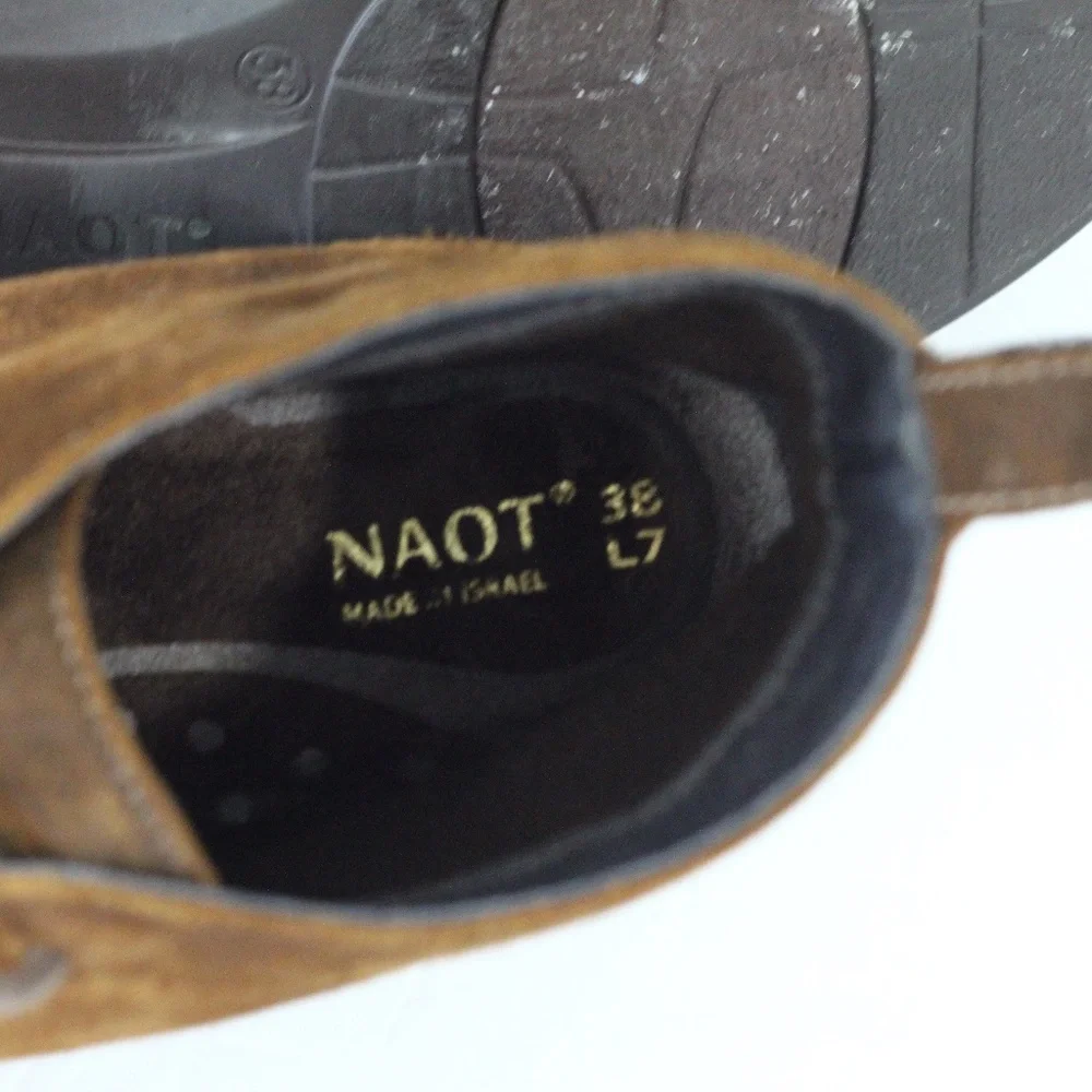 Naot Levanto Brown Boots Women Suede Bootie sz 7